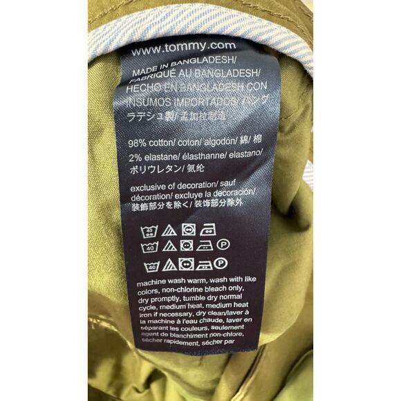 Tommy Hilfiger Womens Green Relaxed Tapered Leg Chino Pants Belted Size 12 NWT - Picture 8 of 8